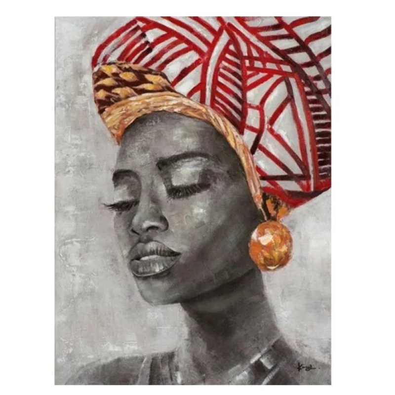 Quadro Luxo Mulher Africana Sala Quarto Decorativo 110x80cm 13