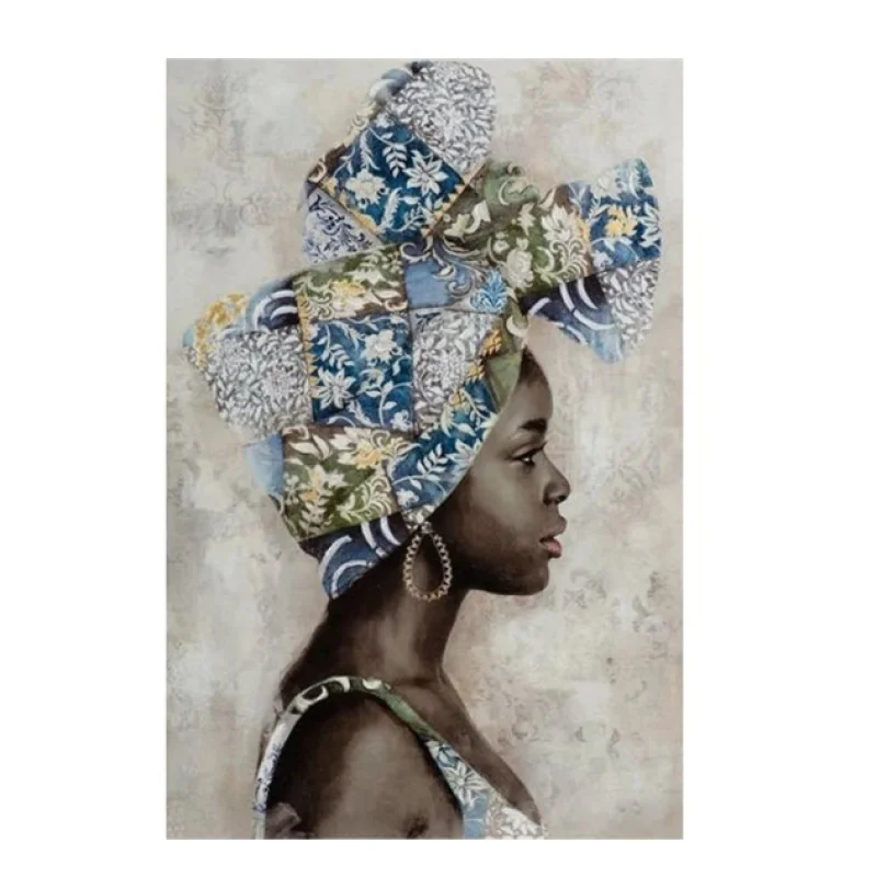 Quadro Luxo Mulher Africana Sala Quarto Decorativo 110x80cm 13