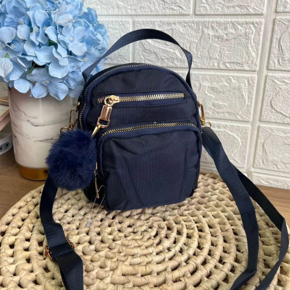 Promoção bolsa feminina transversal impermeável nylon passeio rosa Y4382