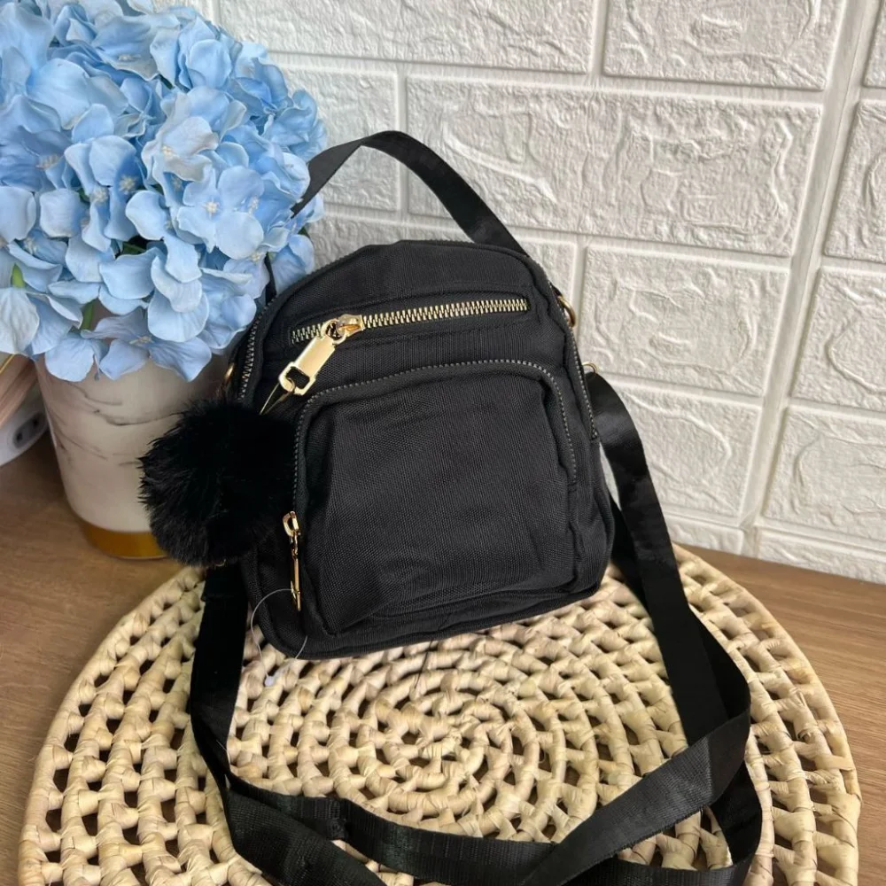 Promoção bolsa feminina transversal impermeável nylon passeio rosa Y4382