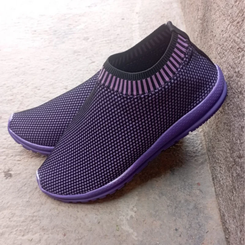 Atividades físicas feminino elástico slip on respirável grafite/tiedye