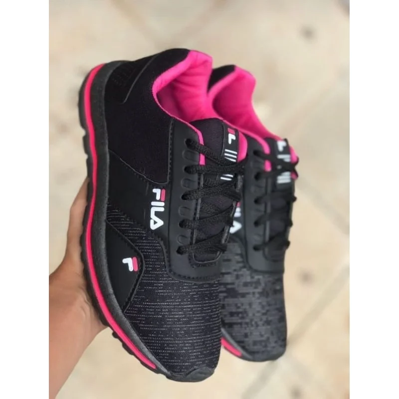 SOLA PRETA Tênis Casual e Esportivo Feminino e Masculino PRETO/VERMELHO