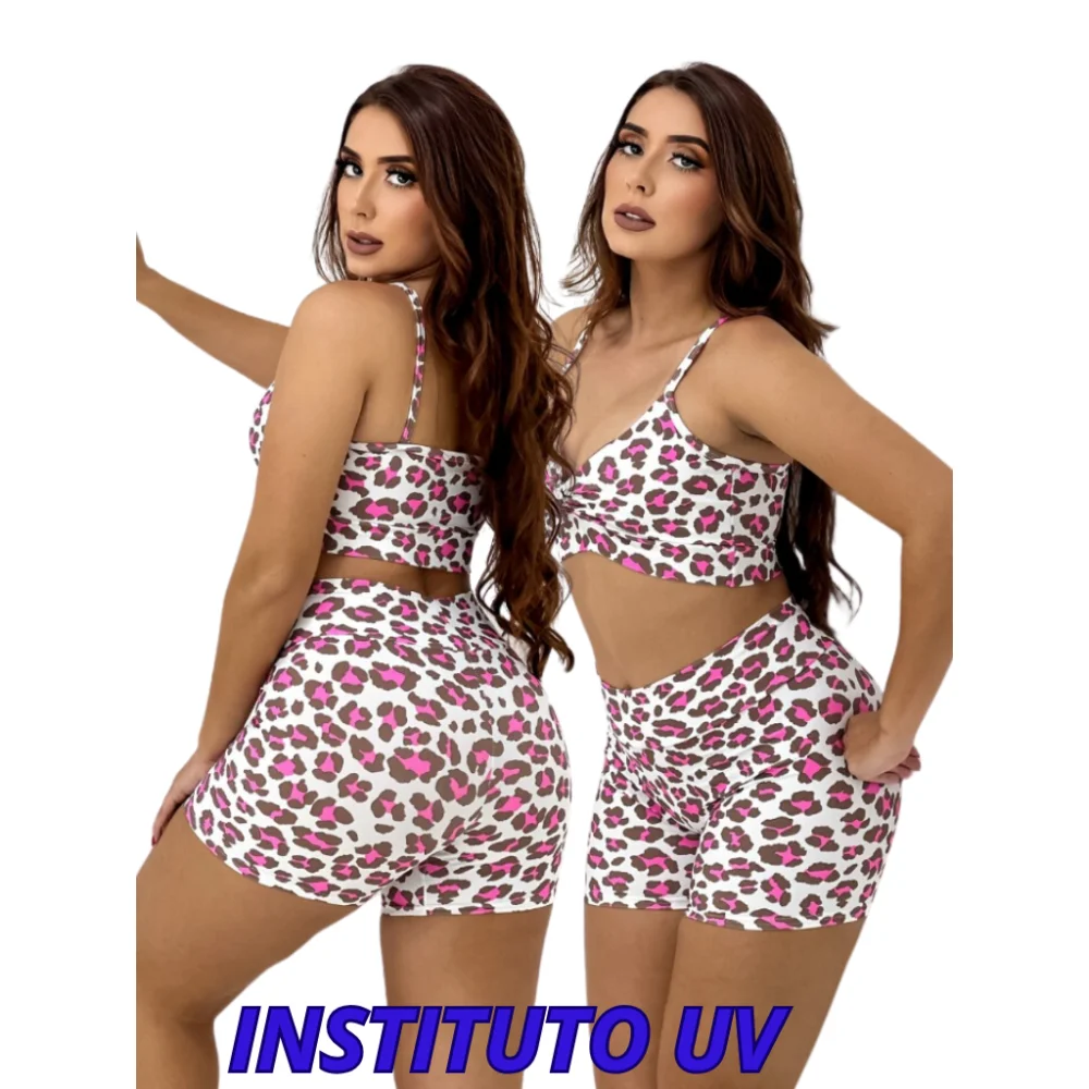 Conjunto Fitness Suplex Premium Feminino: Calças e Tops para Malhação - Kit com 1 ou 2 unidades 1 PRETO