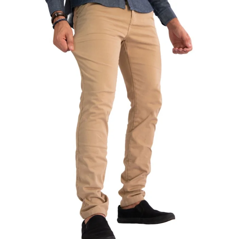 Calça Premium Masculina Skinny Sarja Sport Fino com Bolso Embutido e Lycra Branco