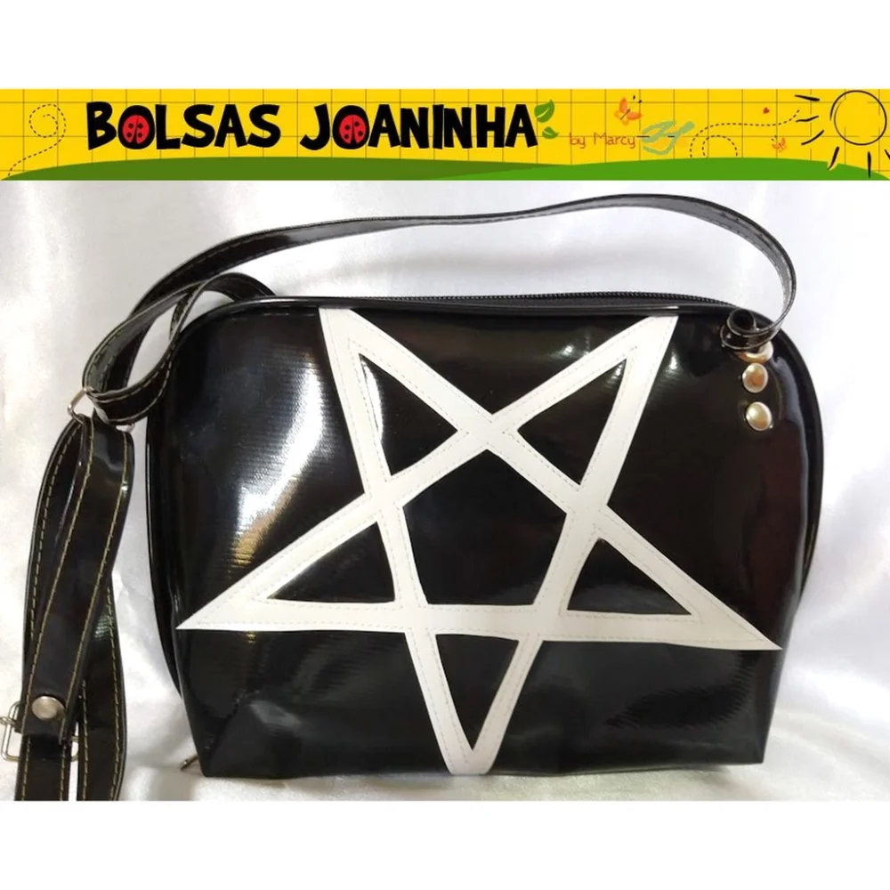 Valor Unitário Bolsa Pentagrama Alça Transversal Cores Várias Único