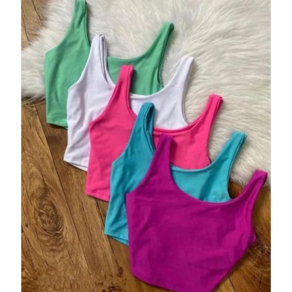 Tendência Verão Blogueirinha Cropped Alça Azul