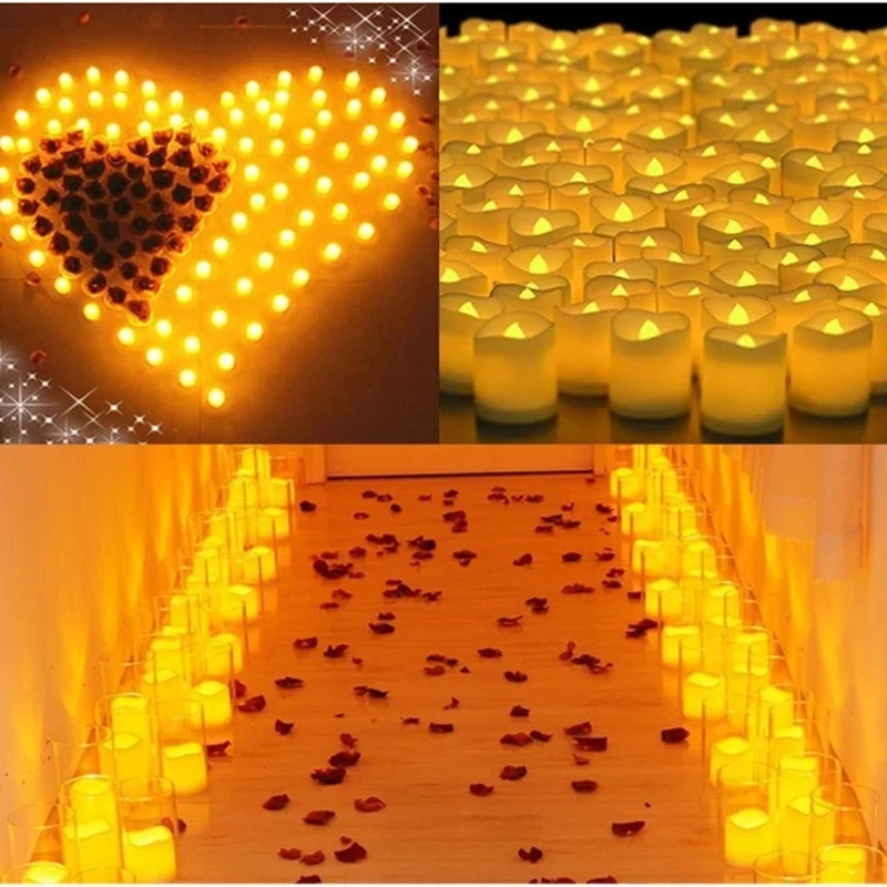 Vela Decorativa Eletrônica Led Romântico - Baterias Inclusas AMARELA