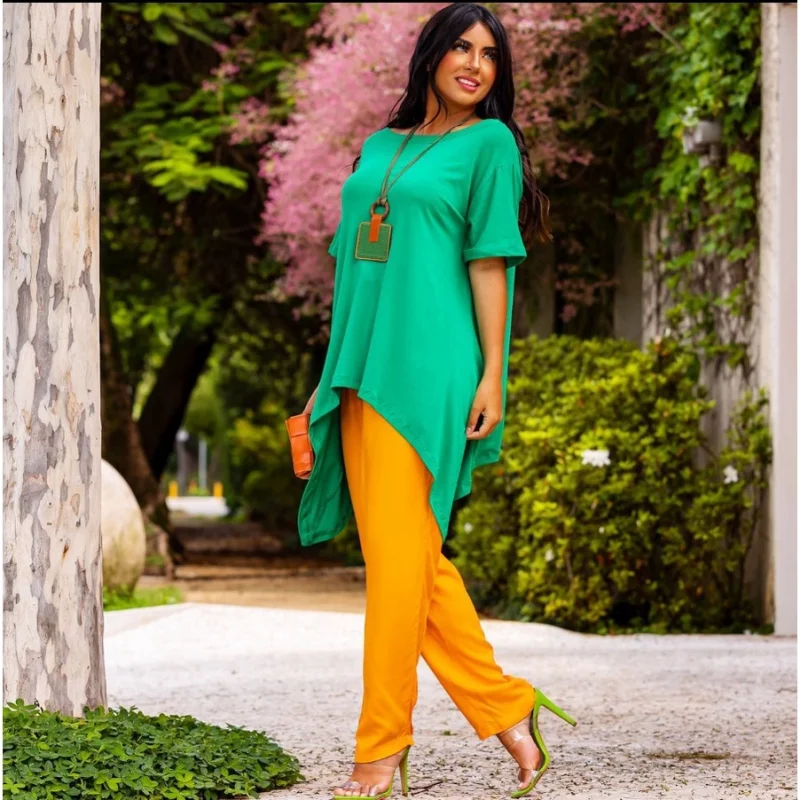 Manga Curta Blusa Feminina Vest Legging Charmosa Com Ponta Bordô