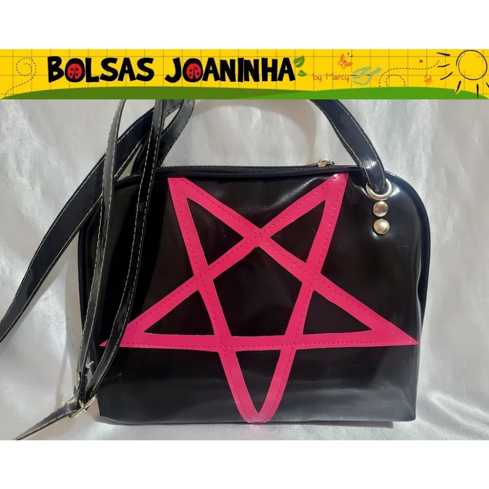 Valor Unitário Bolsa Pentagrama Alça Transversal Cores Várias Único