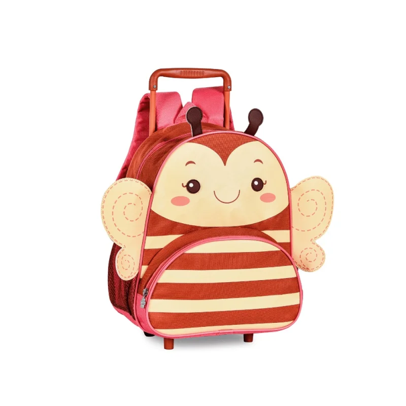 Clio Pets Zoo Animais Mochila Infantil Escolar c/ Rodinhas Cachorro Vermelho