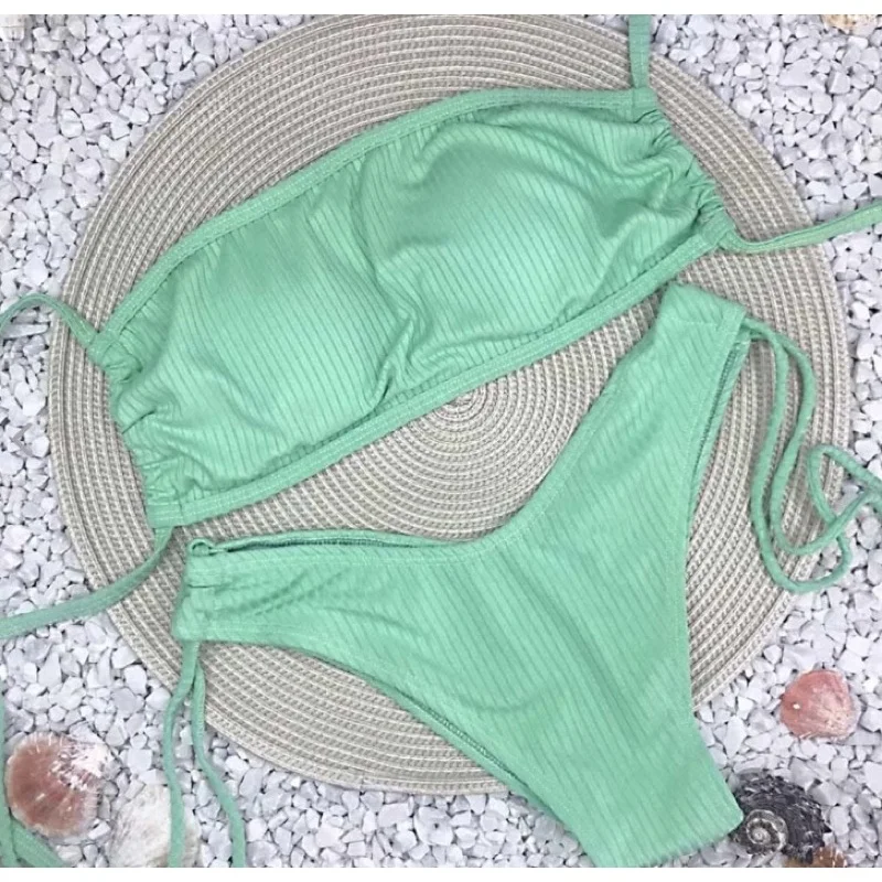 Moda Blogueira: Biquini Feminino Canelado Suplex Cropped Asa Delta Onça Lilas