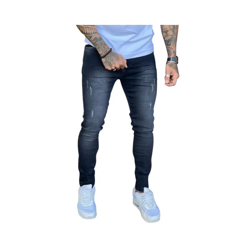 Calça Skinny Masculina Preta - Direto de Fábrica PRETA RISCADA