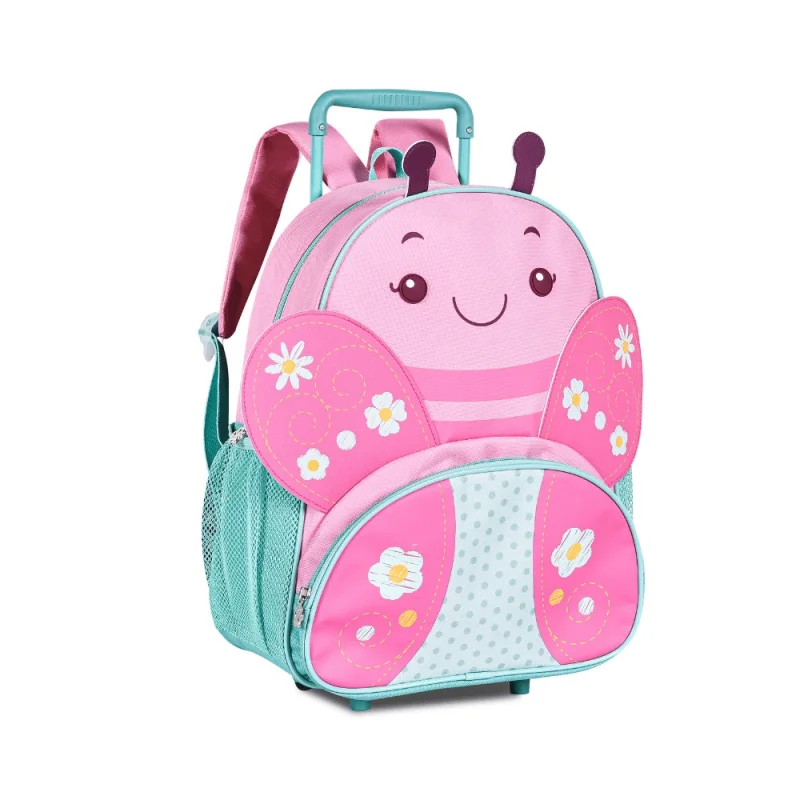 Clio Pets Zoo Animais Mochila Infantil Escolar c/ Rodinhas Cachorro Vermelho