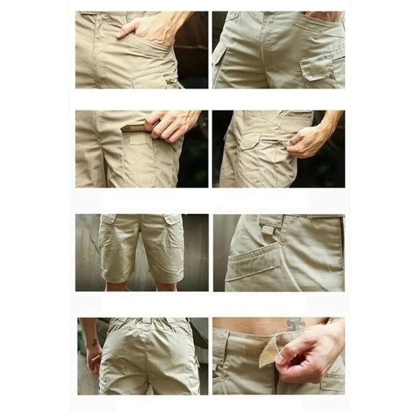 Camo Tática Impermeável Masculina Shorts Carga Militar P-5xg TO2203 Preto