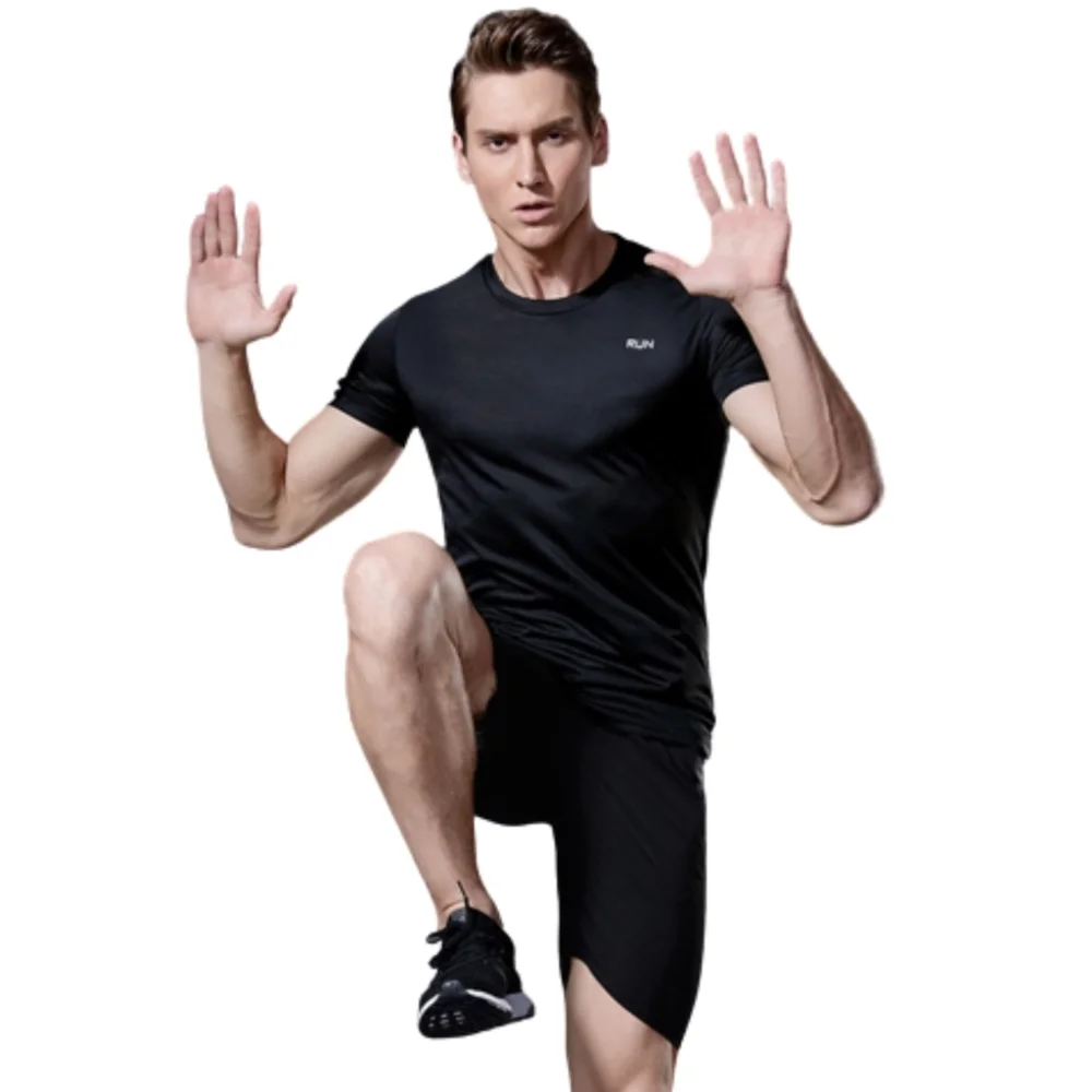 Blusa Masculina Manga Curta Proteção Uv 50+ Camiseta Esportiva Cinza