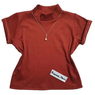 Cores Cropped Manga Curta Feminina - Top Gola Alta Canelada - Pink