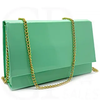 Bolsa de Mão para Festa de Casamento com Alça de Corrente - Preto Com Brilho