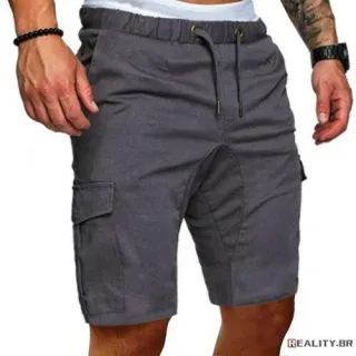 Bermuda Casual Camuflada Militar para o Verão - Green