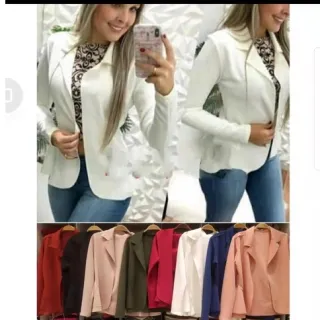 Casaco Terninho Feminino Neopreme Aberto com Babado Curto - Verde Limão