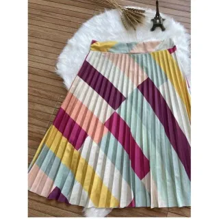 Tendência Evangélica Saia Plissada Midi Cod 030 - Cinza Escuro