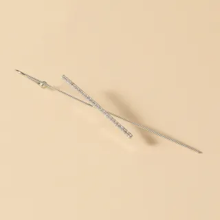 Brincos Simples Femininos de Diamante - Novidades: Relâmpago, Folha, Orelha Pinna Slash - 02