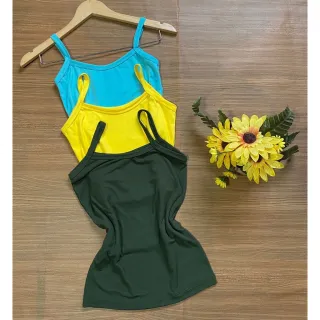 Malha Suede Regata Alcinha Kit 10 Blusas - KIT COM 5 PEÇAS