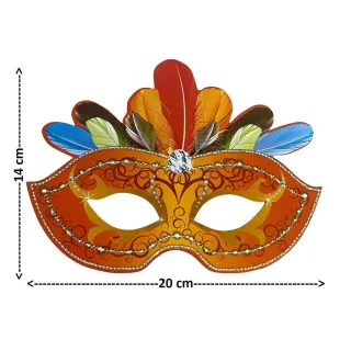 Decoração Carnaval Kit Máscaras Papel Cartão 1 Grande 2 Pequenas - Único