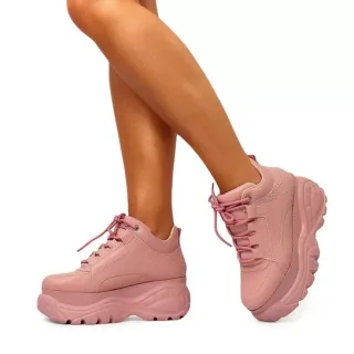 Alta Qualidade! Envio Imediato Tênis Feminino Plataforma Blogueira - PLATAFORMA NUDE
