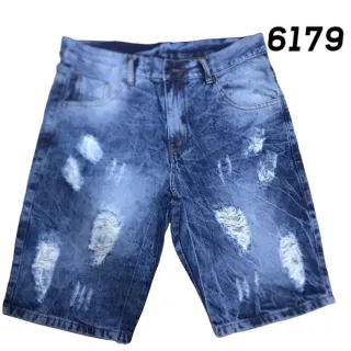 Bermuda Marmorizada Rascada Masculina 100% Algodão - Modelo TOP - B.rascada clara