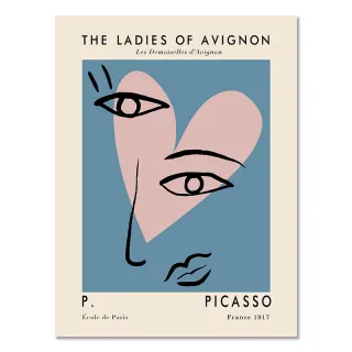 Decoração do quarto: Arte abstrata em lona azul Matisse - 04