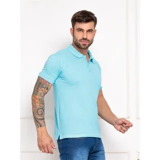 Uniforme Masculino: Camisa Polo Básica Piquet Lisa - Azul Royal
