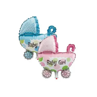 Decoração Chá De Bebê/Revelação - Kit 2 Balões Metalizados 45cm - Pézinho