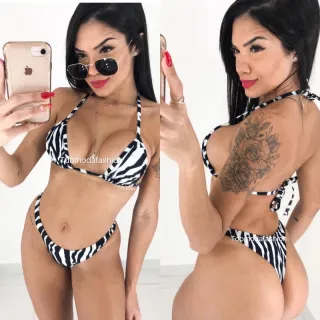 Conjunto fio dental biquíni Anita Luiza - blogueira - Fio dental vermelho