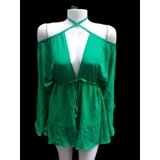 Manga Flare Macaquinho Liso VERÃO - Azul