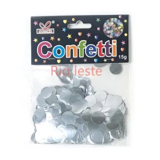 Confetes Metalizados 15g Para Decoração de Festas Bexiga Topo de Bolo Carnaval - Pink - P