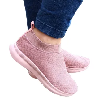 Promoção Tênis Confortável Leve Meia Feminino - Dia a Dia, Trabalhar, Correr - Rose