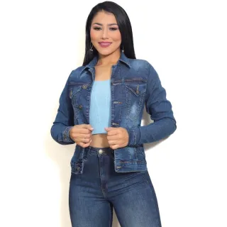 Bolso com Jaqueta Jeans Feminina - G