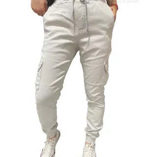 Promoção - Calça Sarja Jogger Masculina Cargo - KAKI