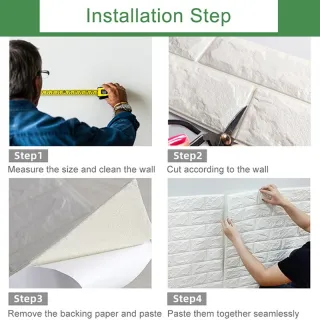 Decoração de casa com Papel de parede 3D autoadesivo a prova d