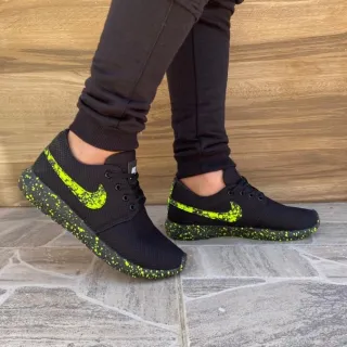Foto original Tênis Masculino Lunar Roshe - Academia, Fitness, Caminhada e Corrida - PRETO/PRETO