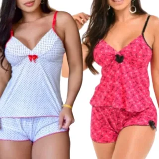 Conforto Baby Doll Feminino Pijama - Estampado