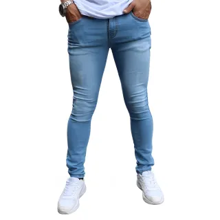 Modelo Masculino Calça Jeans Skinny Elastano Clara Veste Perfeitamente - 44