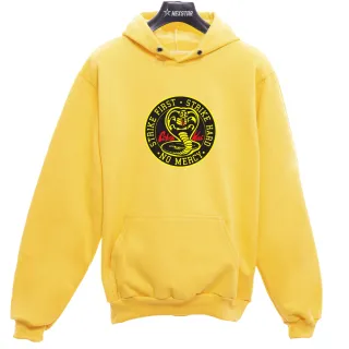 Promoção Hoje! Moletom Unissex Cobra Kai Canguru Sport Serie Academia - Azul