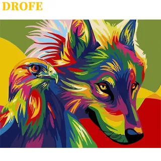 Pintura Animal por Números - Drofe (40X50 Cm) - 1475
