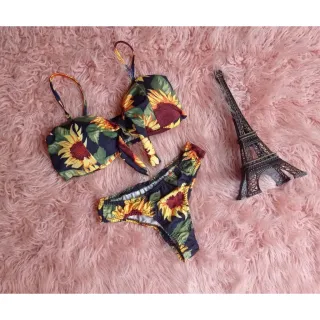 Promoção: Biquíni asa delta feminino com bojo - PINK-FLORESCENTE