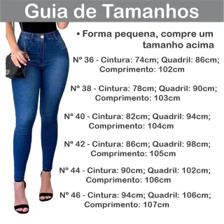 Calça Jeans Feminina Levanta Bumbum Cintura Alta - Kit com 3 unidades - Preta Rasgada, Padrão e Preta