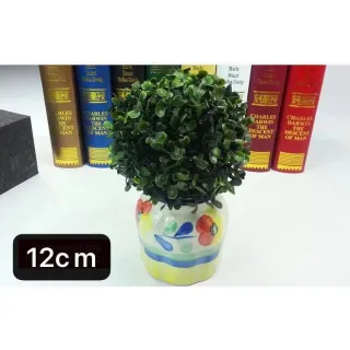 Decoração de casa com bola de buchinho 12 cm: gramas artificiais para vasos e arranjos - Kit com 5 unidades