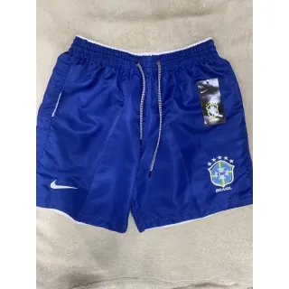 Calção Masculino Treino Time Brasil Bermuda Tactel Futebol - Azul Royal