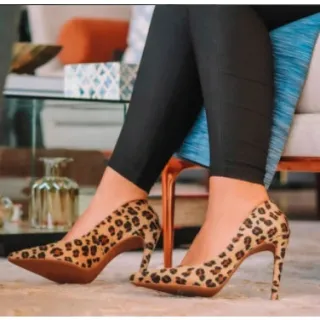Scarpin Feminino Verniz Salto Alto Bico Fino - Promoção Atacado - Onça