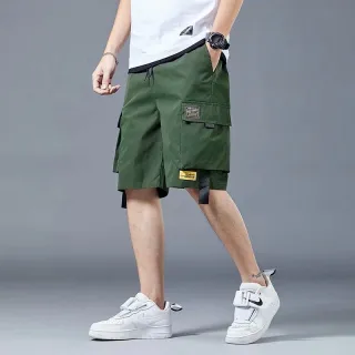 Shorts Masculino de Moda Esportiva com Bolso Lateral - Verão - Preto A